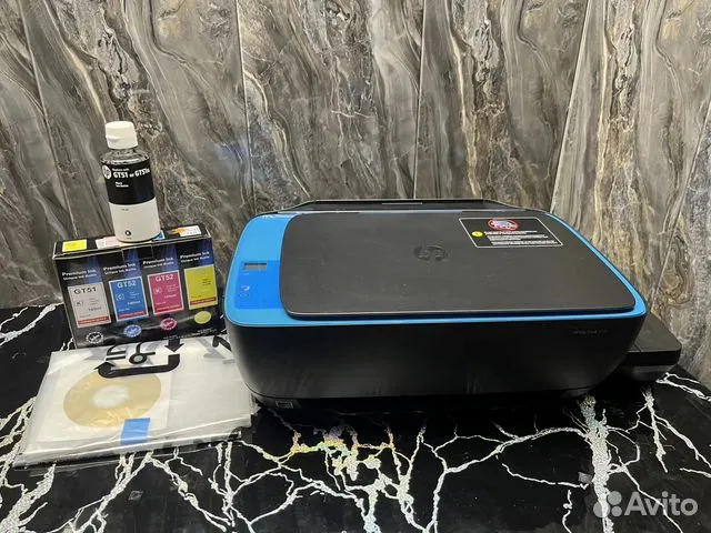 Струйное мфу 3 в 1 hp tank 319 + комплект краски